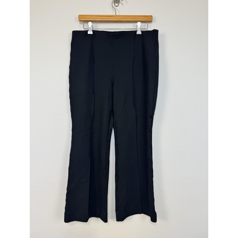 Maeve Anthropologie Dress Pants Womens Large Black The Margot Ponte Straight Leg